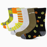 Merrell Big Kid's Everyday Crew Sock 6-Pack Green Assorted | Women/Men Socks