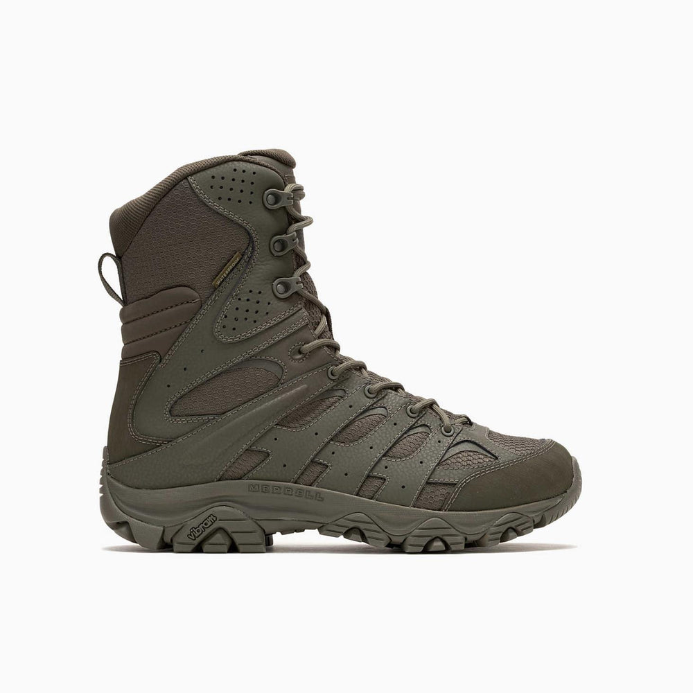 Merrell Moab 3 8" Tactical Zip Waterproof Boot Dark Olive | Men Boots