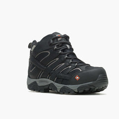 Merrell Moab Vertex Mid Waterproof Comp Toe Work Boot Wide Width Black | Men Boots