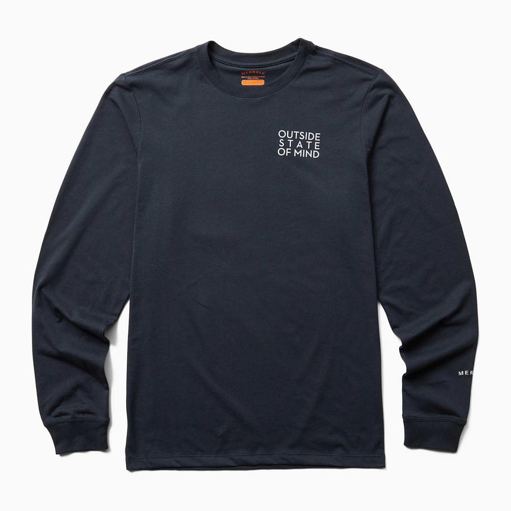 Merrell Mountain Layer Long Sleeve Tee Navy | Men Tops