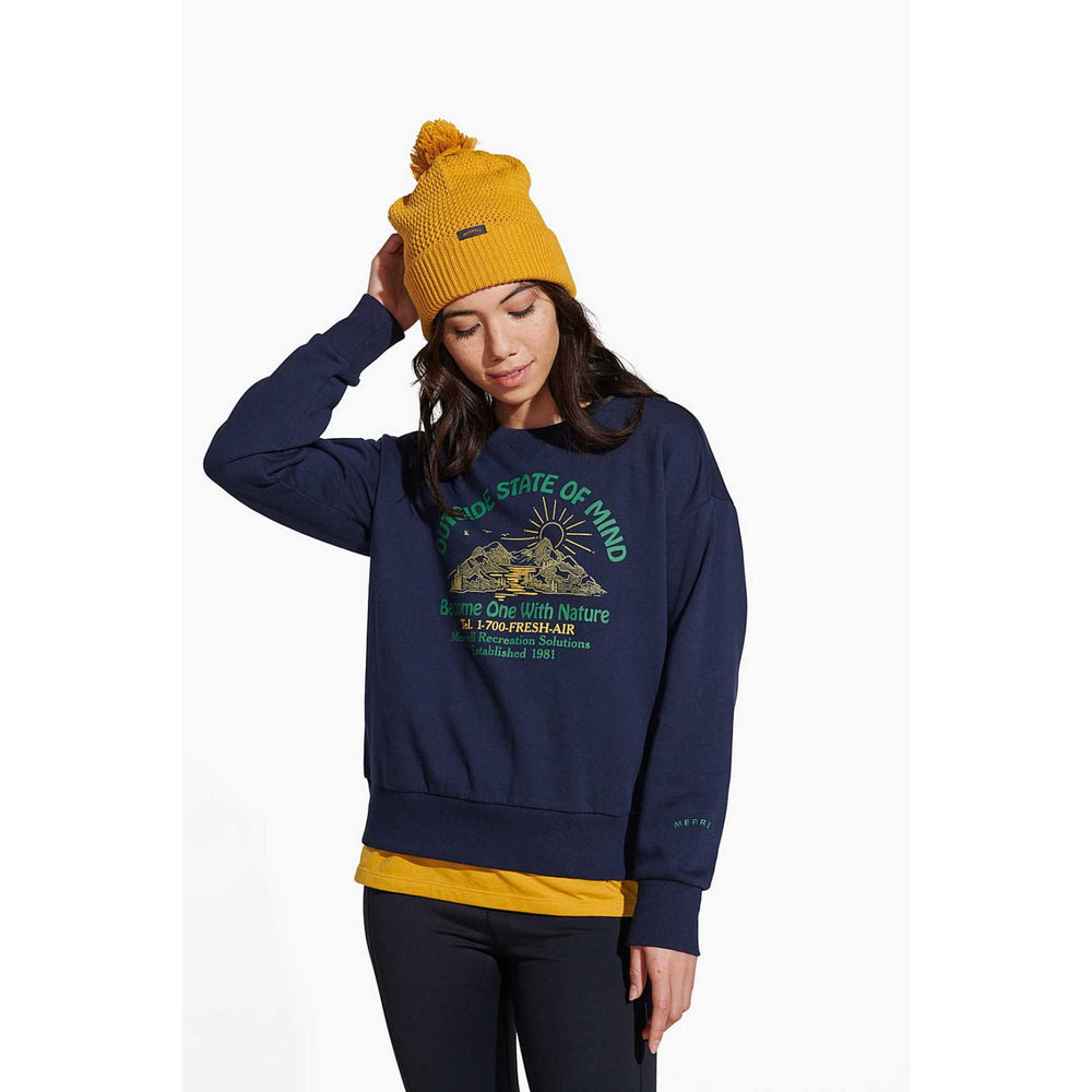 Merrell Outside State Of Mind Crew Navy | Women Tops