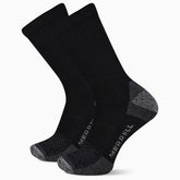 Merrell Rugged Steel Toe Crew Sock 2 Pack Black | Women/Men Socks