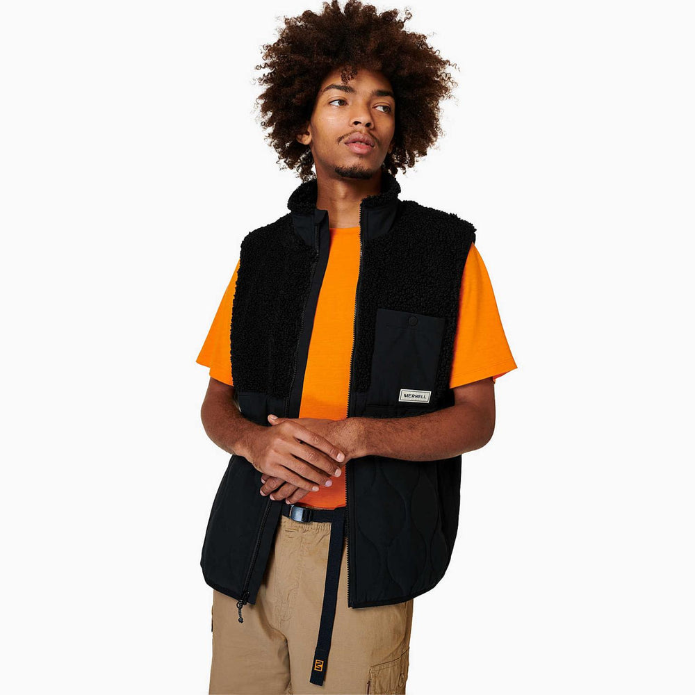 Merrell Sherpa Mixup Vest Black | Men Tops