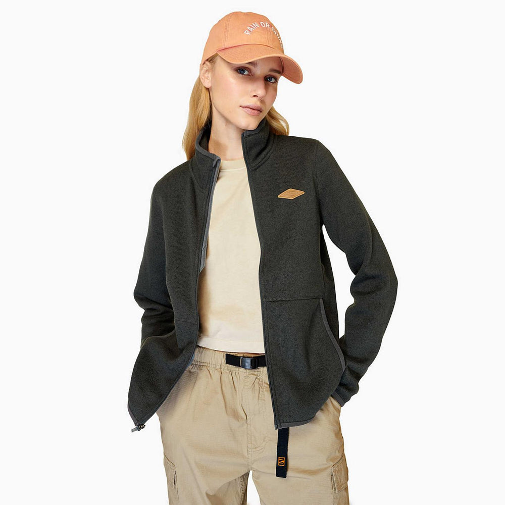 Merrell Sweater Weather Full Zip Asphalt Heather | Women Tops