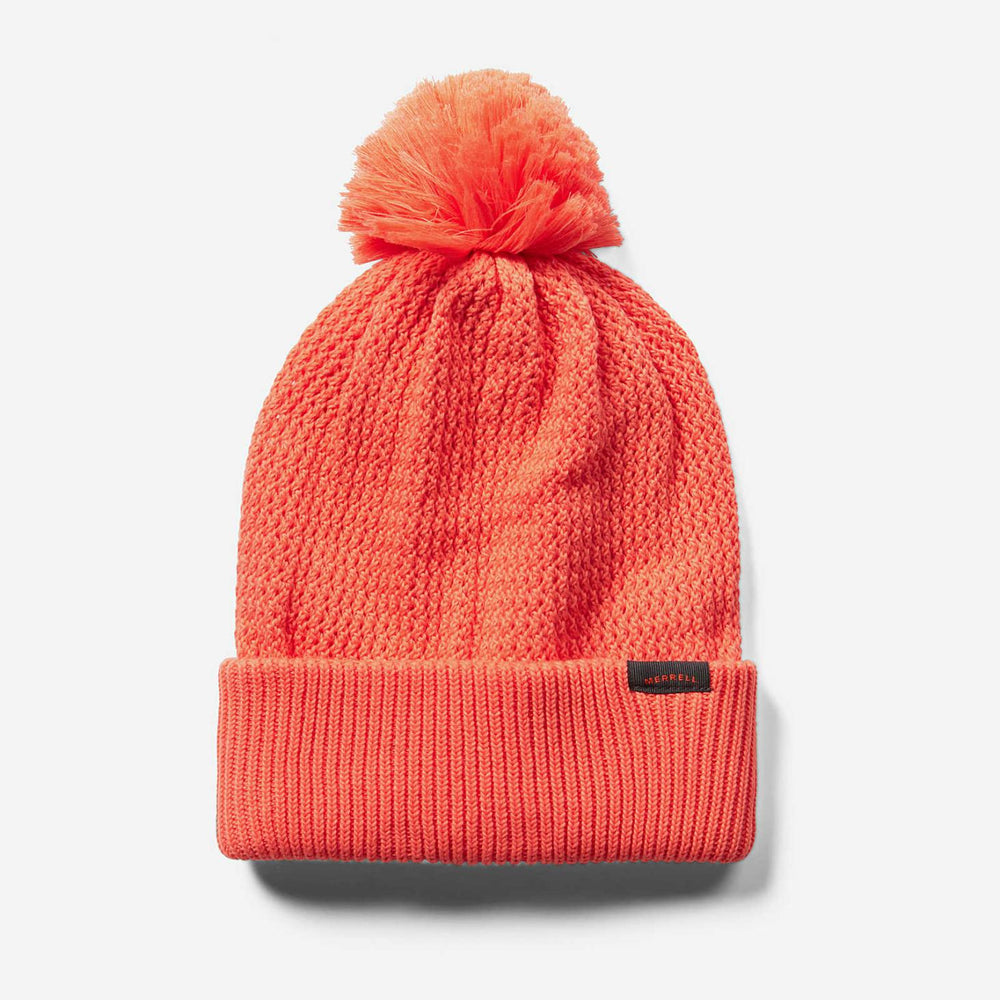Merrell Waffle Bobble Beanie Peach Echo | Women/Men Hats