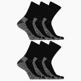 Merrell Work Crew Sock 6 Pack Black | Women/Men Socks