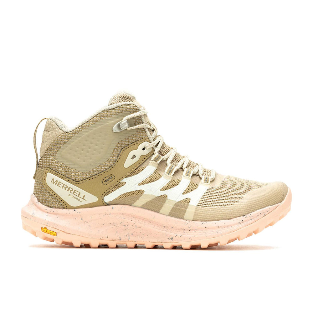 Merrell Antora 3 Mid Waterproof Khaki/peach | Women Sneakers