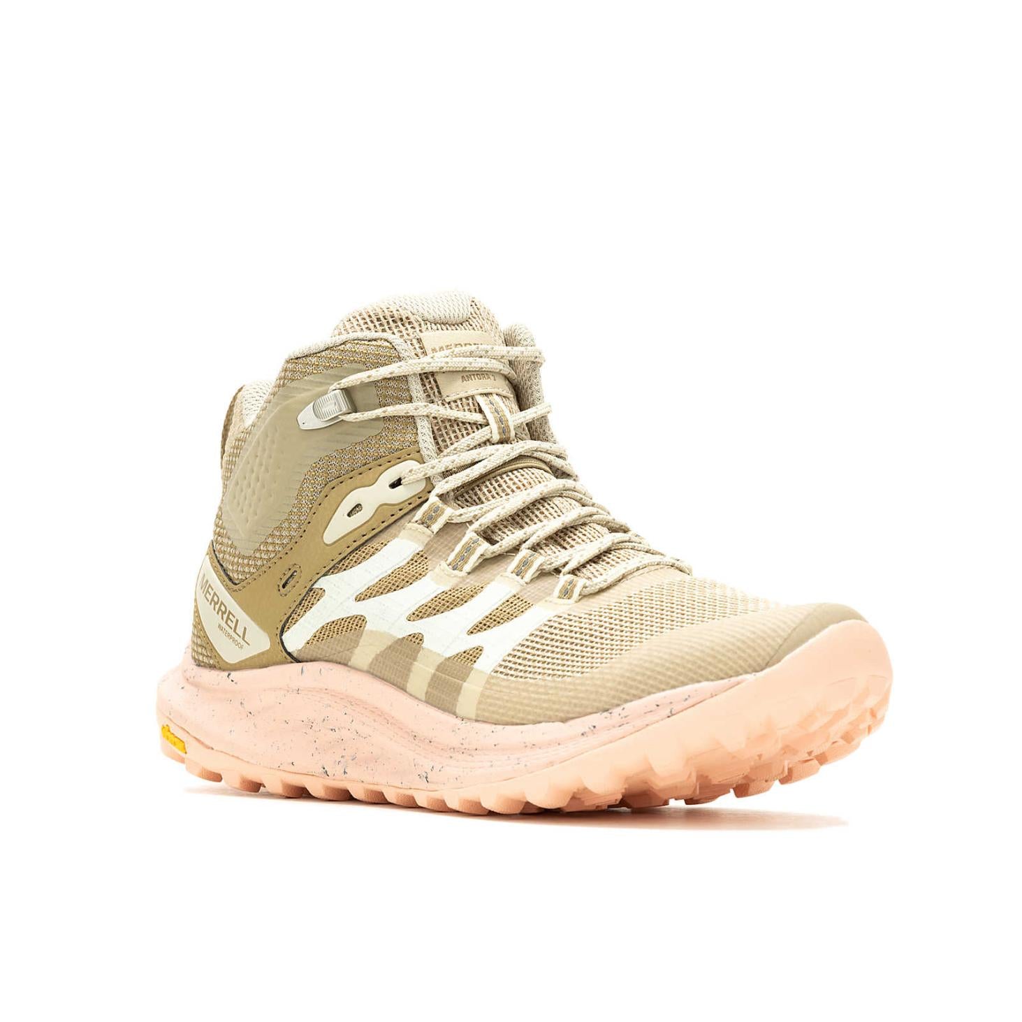 Merrell Antora 3 Mid Waterproof Khaki/peach | Women Sneakers