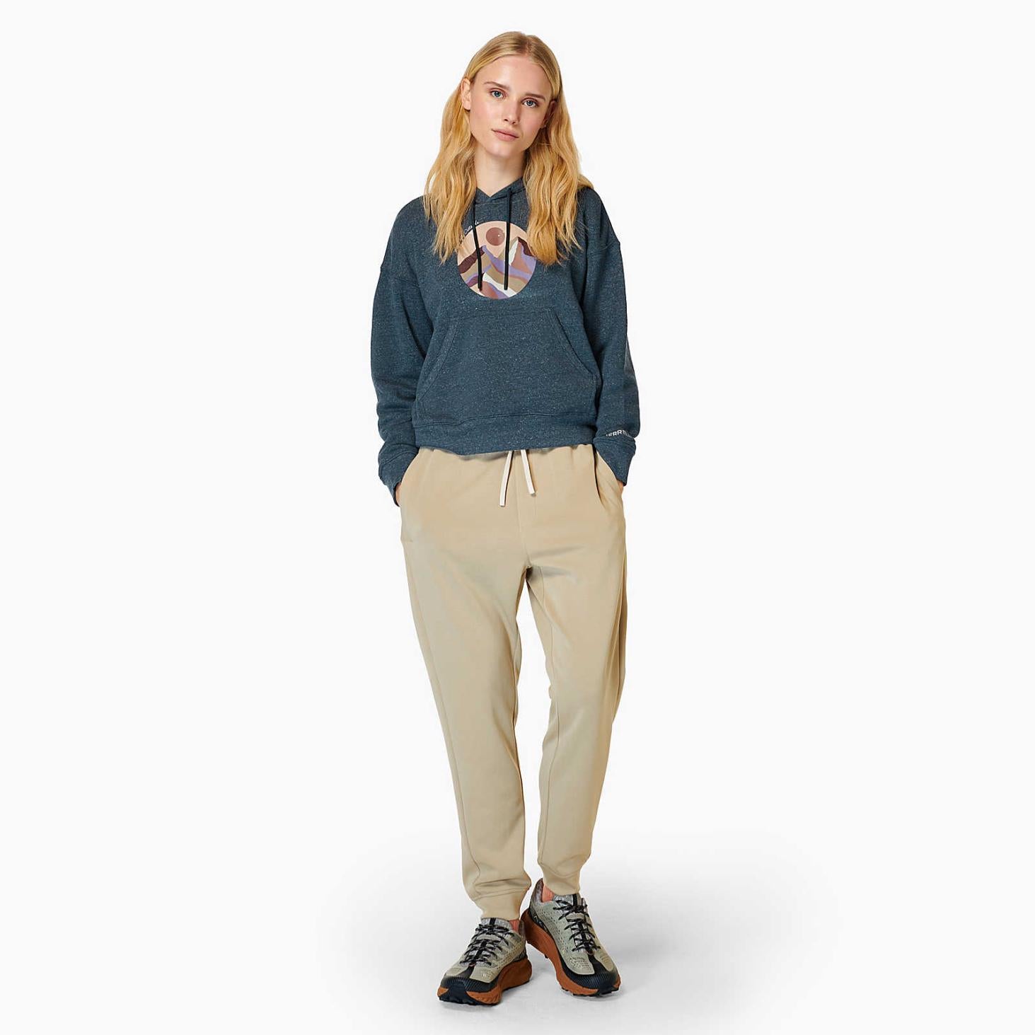 Merrell Circle Outside Hoody Navy Heather | Women Tops