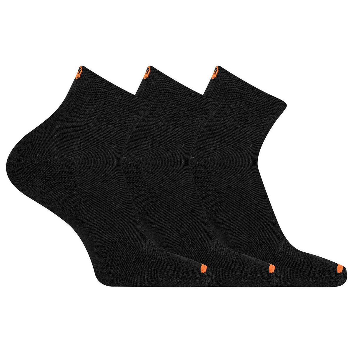Merrell Cushioned Cotton Quarter Sock 3 Pack Black | Women/Men Socks