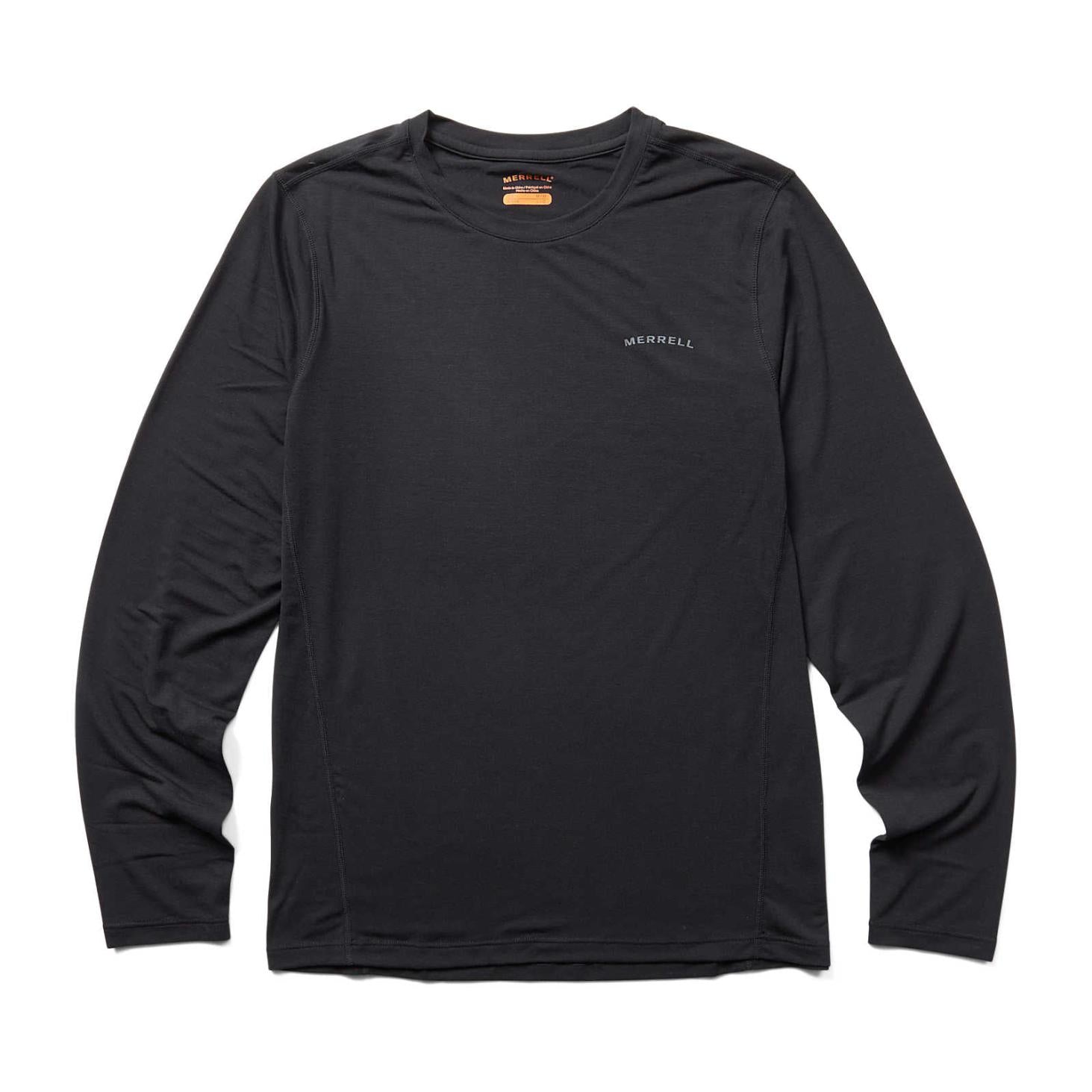 Merrell Everyday Long Sleeve Tee With Tencel™ Black | Men Tops