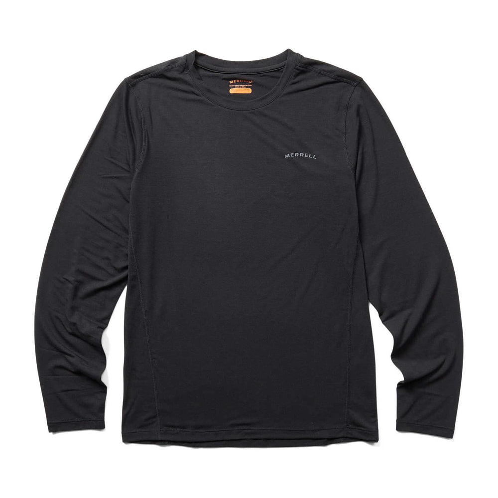 Merrell Everyday Long Sleeve Tee With Tencel™ Black | Men Tops