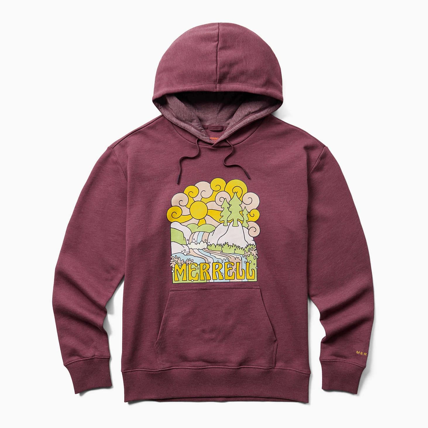 Merrell Groovy Fleece Hoody Plum Wine Heather | Women Tops