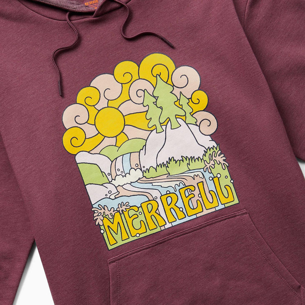 Merrell Groovy Fleece Hoody Plum Wine Heather | Women Tops