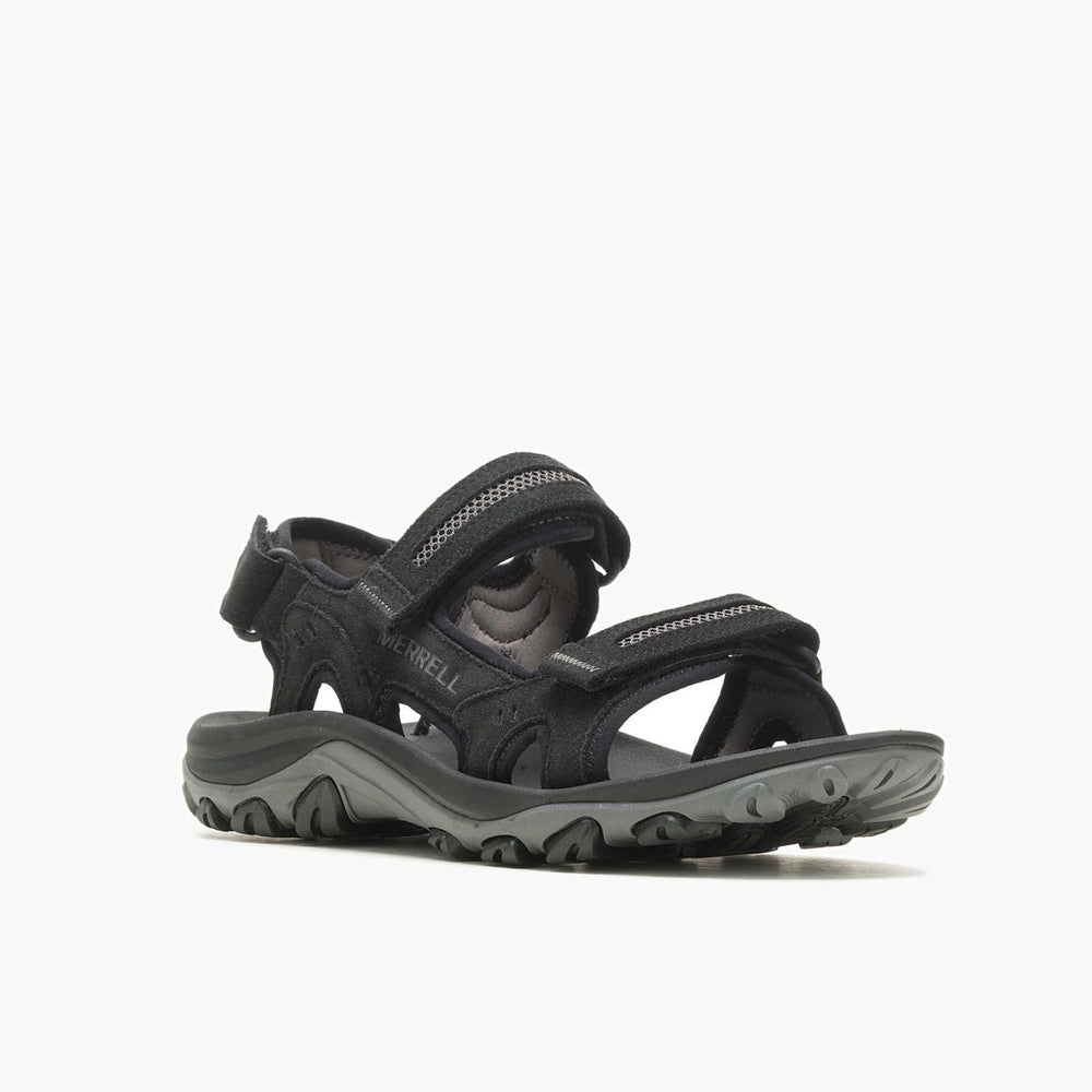 Merrell Huntington Convertible Leather Black | Men Sandals