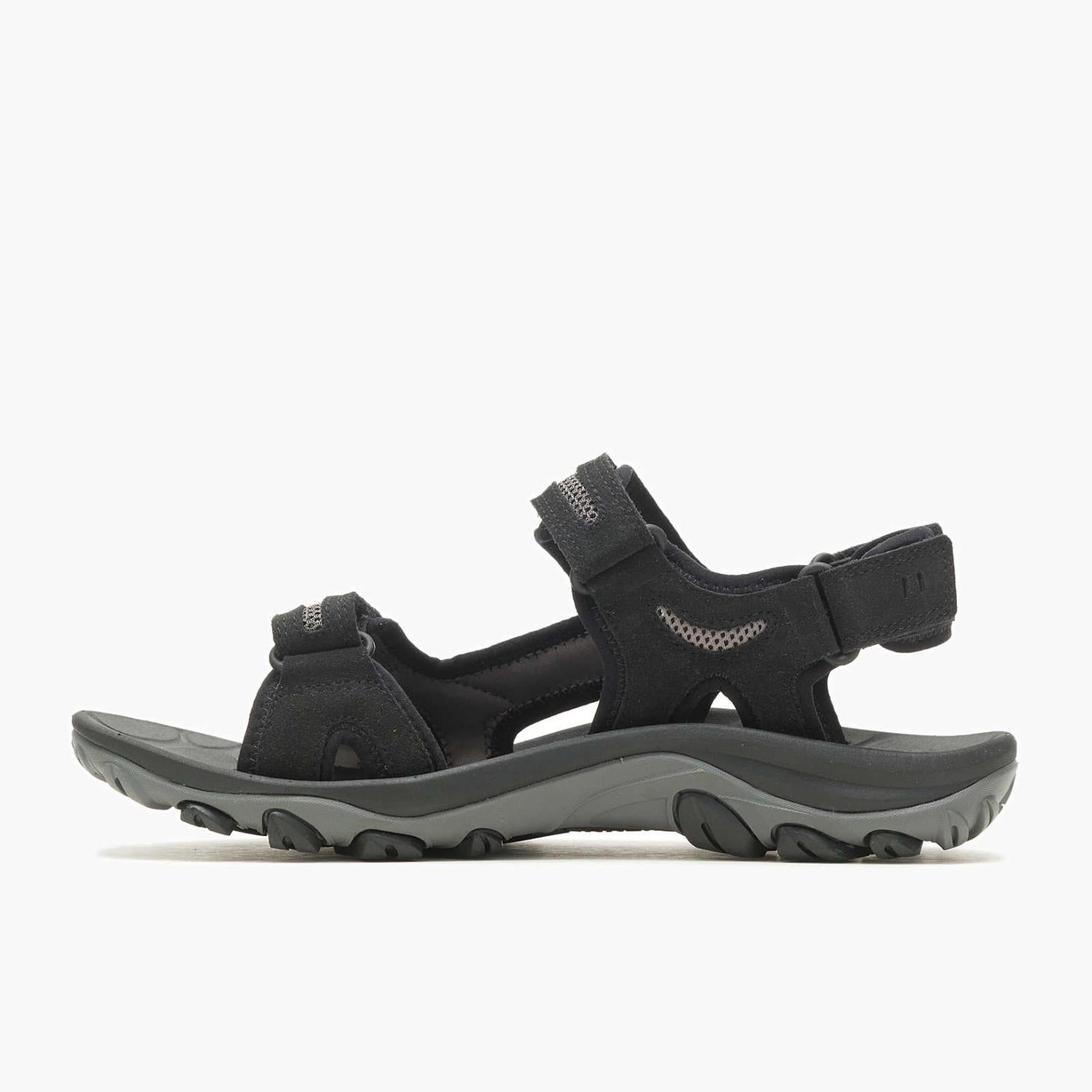 Merrell Huntington Convertible Leather Black | Men Sandals
