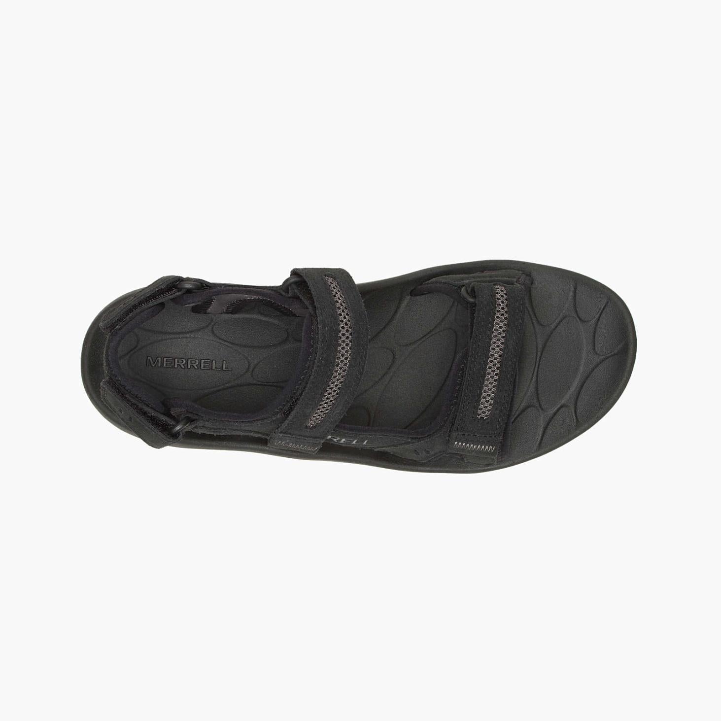 Merrell Huntington Convertible Leather Black | Men Sandals