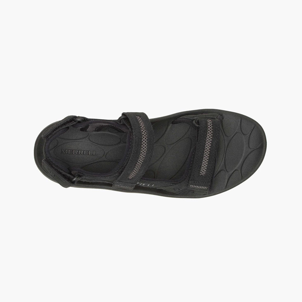 Merrell Huntington Convertible Leather Black | Men Sandals