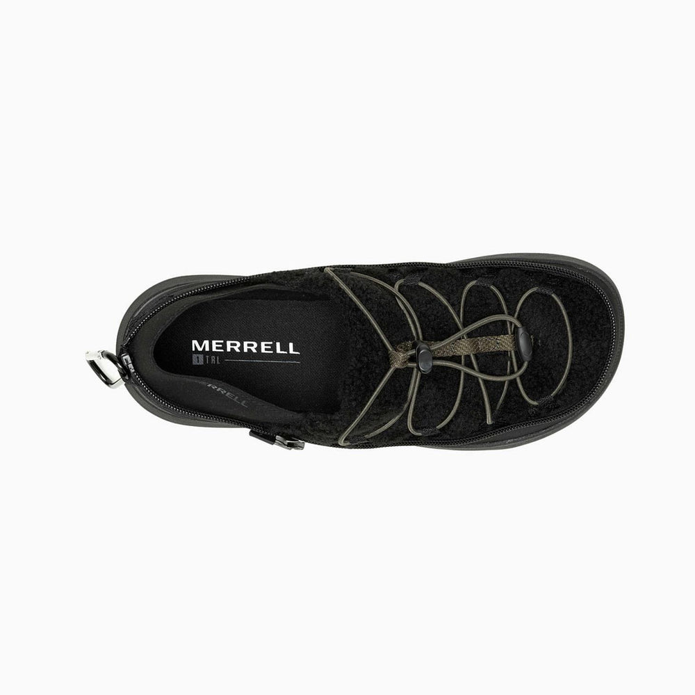 Merrell Hut Moc 2 Packable Fleece 1trl Black/black | Men Slip-Ons