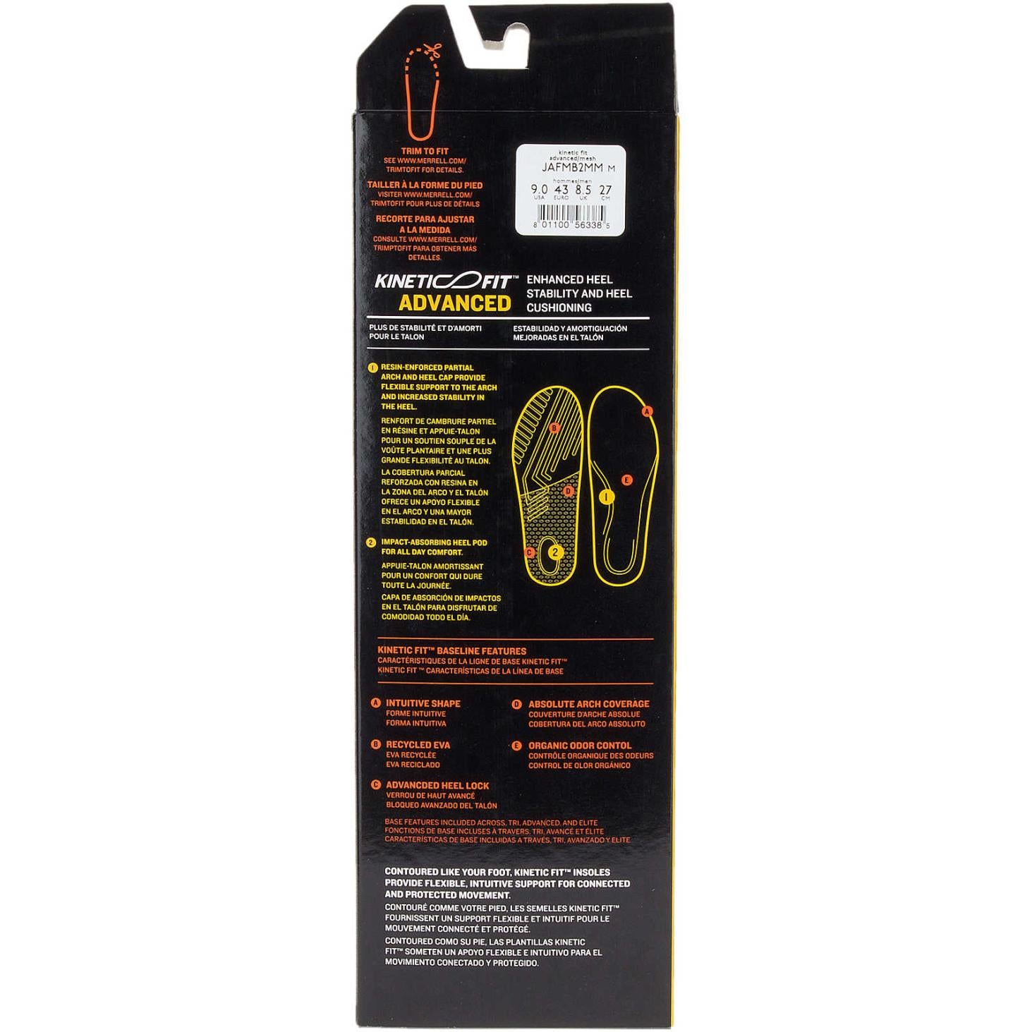 Merrell Kinetic Fit™ Advanced Footbed Mesh | Women/Men Shoe Care