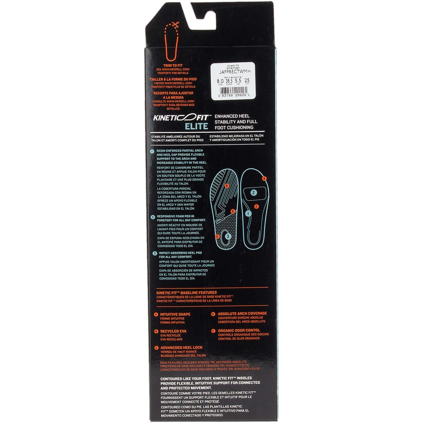 Merrell Kinetic Fit™ Elite Footbed Mesh | Women/Men Shoe Care