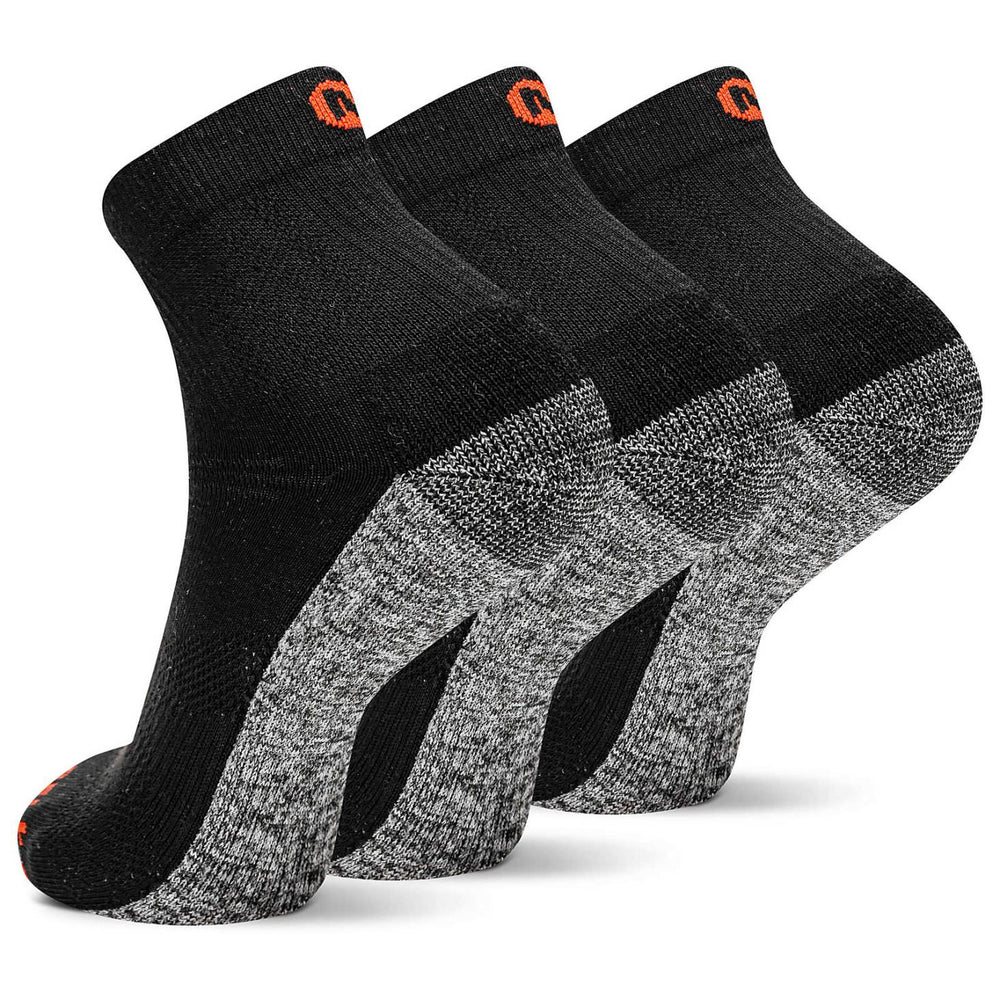 Merrell Lightweight Work Quarter Sock 3 Pack Black | Women/Men Socks