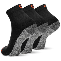 Merrell Lightweight Work Quarter Sock 3 Pack Black | Women/Men Socks