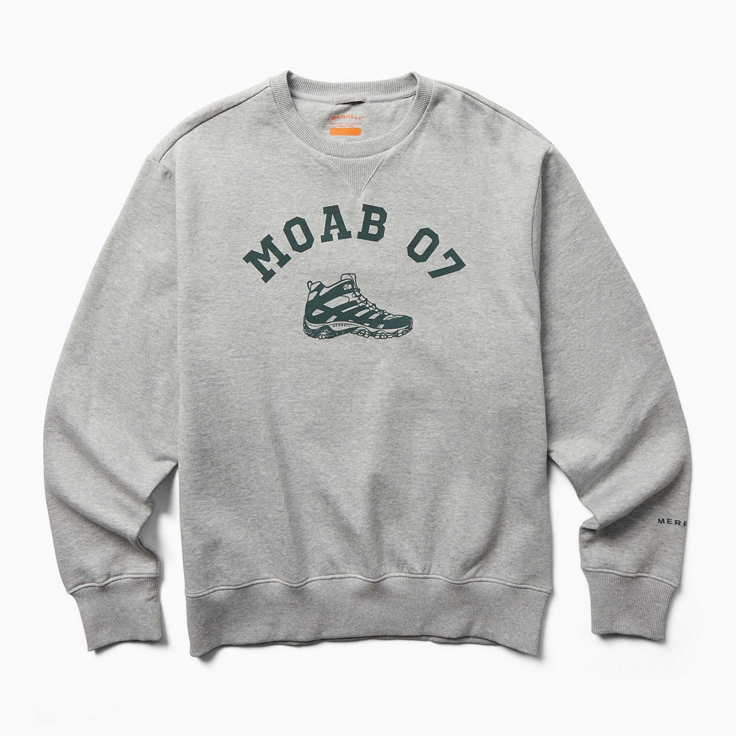 Merrell Moab 07 Crew Neck Fleece Grey Heather | Men Tops