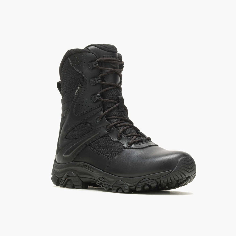 Merrell Moab 3 8" Tactical Response Zip Waterproof Boot Wide Width Black | Men Boots