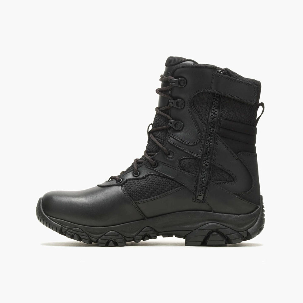 Merrell Moab 3 8" Tactical Response Zip Waterproof Boot Wide Width Black | Men Boots
