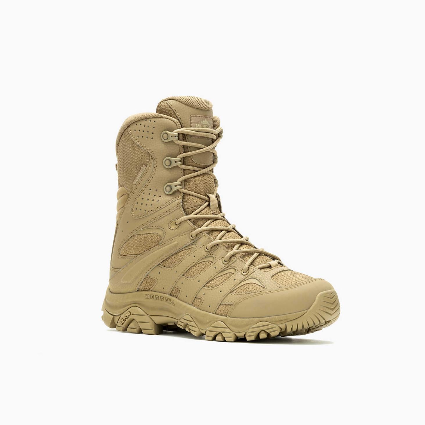 Merrell Moab 3 8" Tactical Zip Waterproof Boot Dark Coyote | Men Boots