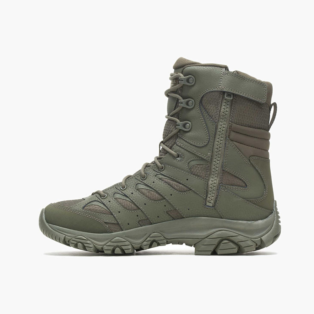 Merrell Moab 3 8" Tactical Zip Waterproof Boot Dark Olive | Men Boots