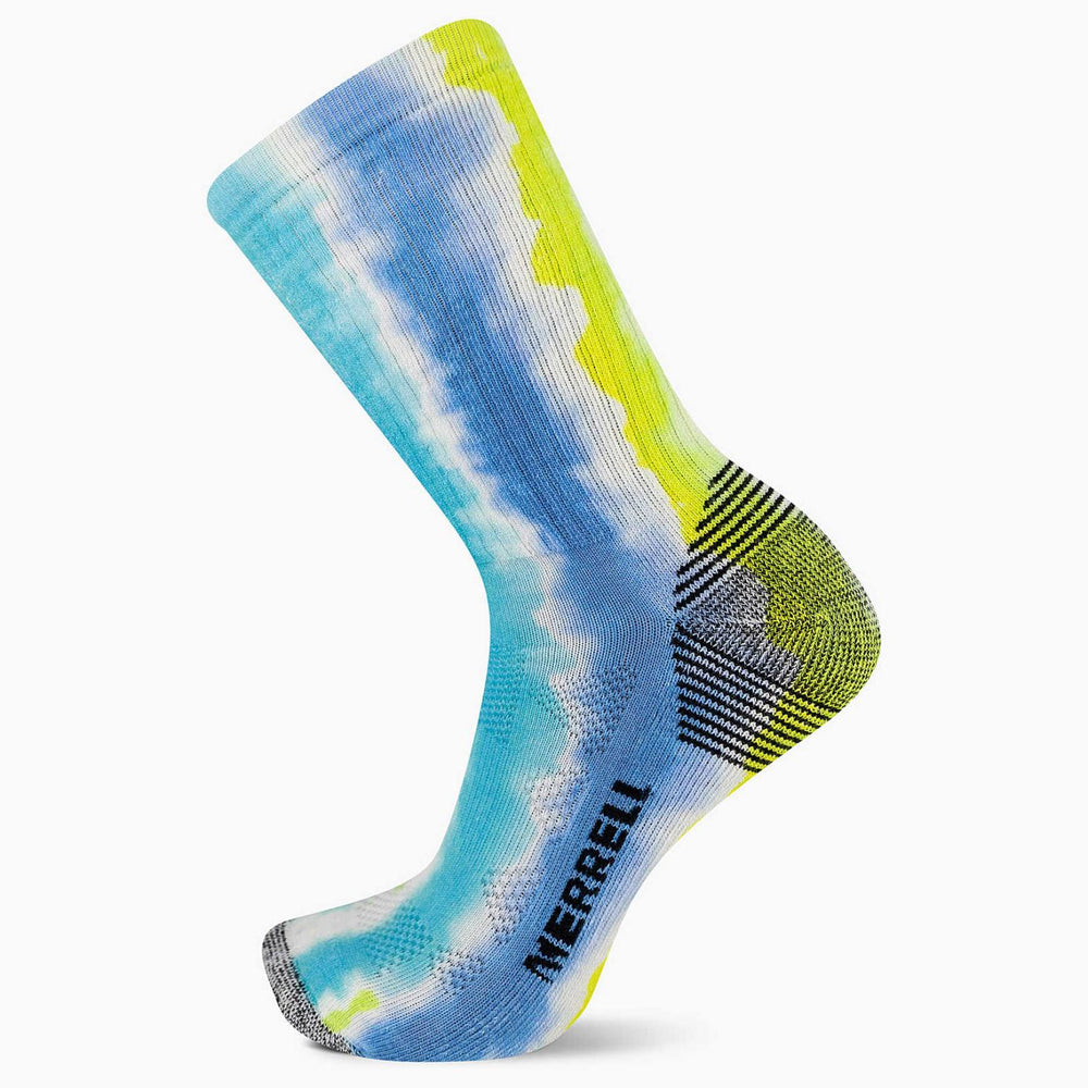 Merrell Moab 360 Print Painted Stripes Crew Sock Blue Multi | Women/Men Socks