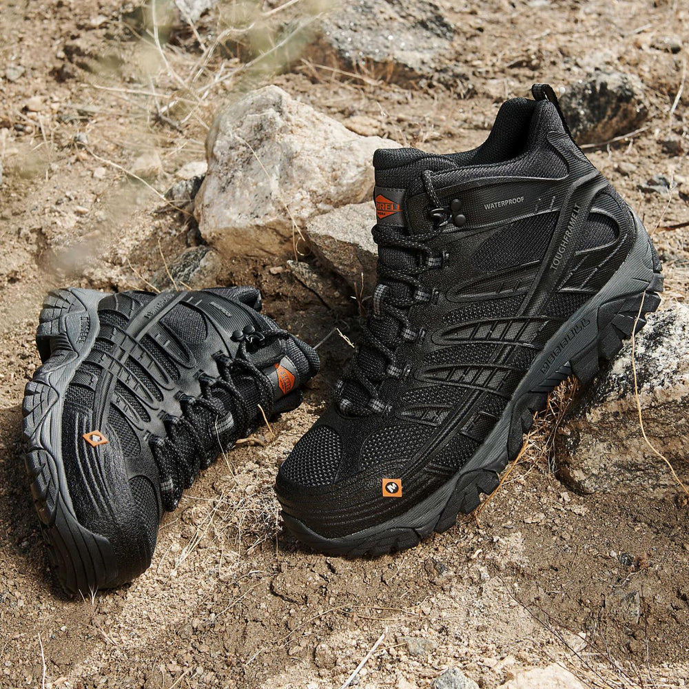 Merrell Moab Velocity Mid Waterproof Carbon Fiber Black | Men Boots