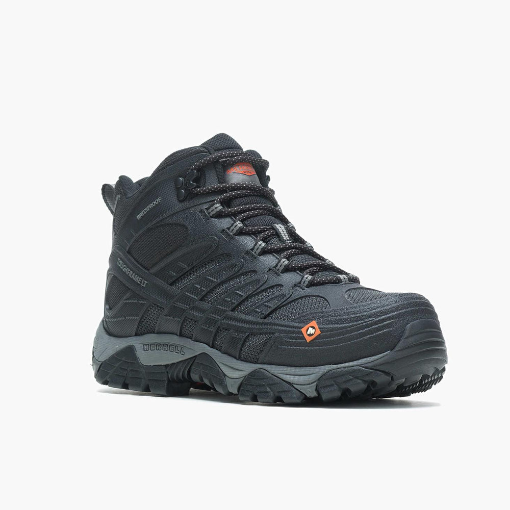 Merrell Moab Velocity Mid Waterproof Carbon Fiber Wide Width Black | Men Boots