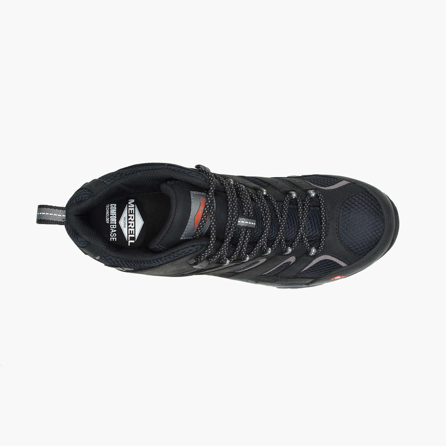 Merrell Moab Vertex Mid Waterproof Comp Toe Work Boot Wide Width Black | Men Boots