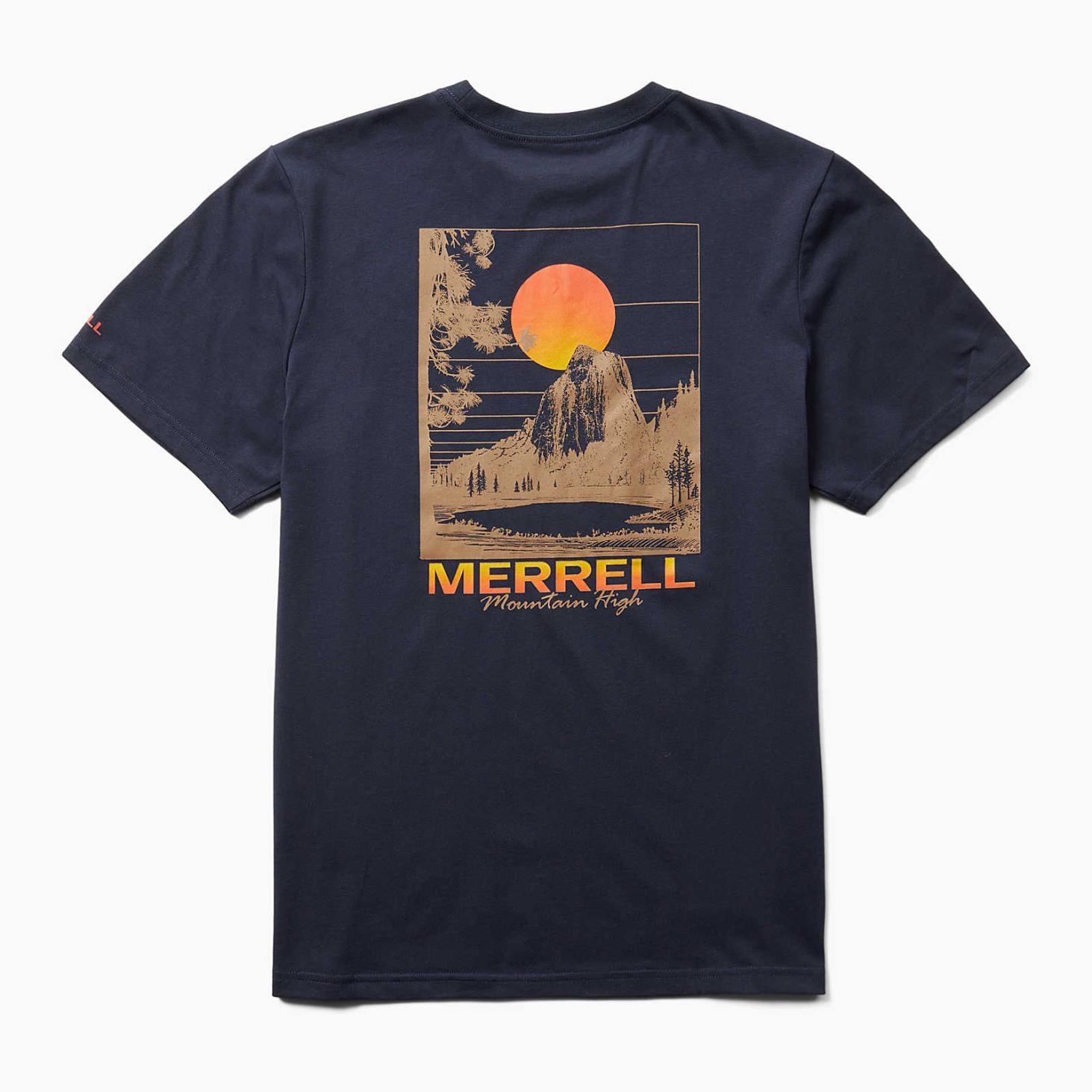 Merrell Mono Mountain Tee Navy | Men Tops