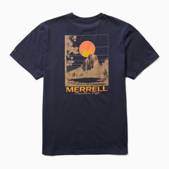 Merrell Mono Mountain Tee Navy | Men Tops
