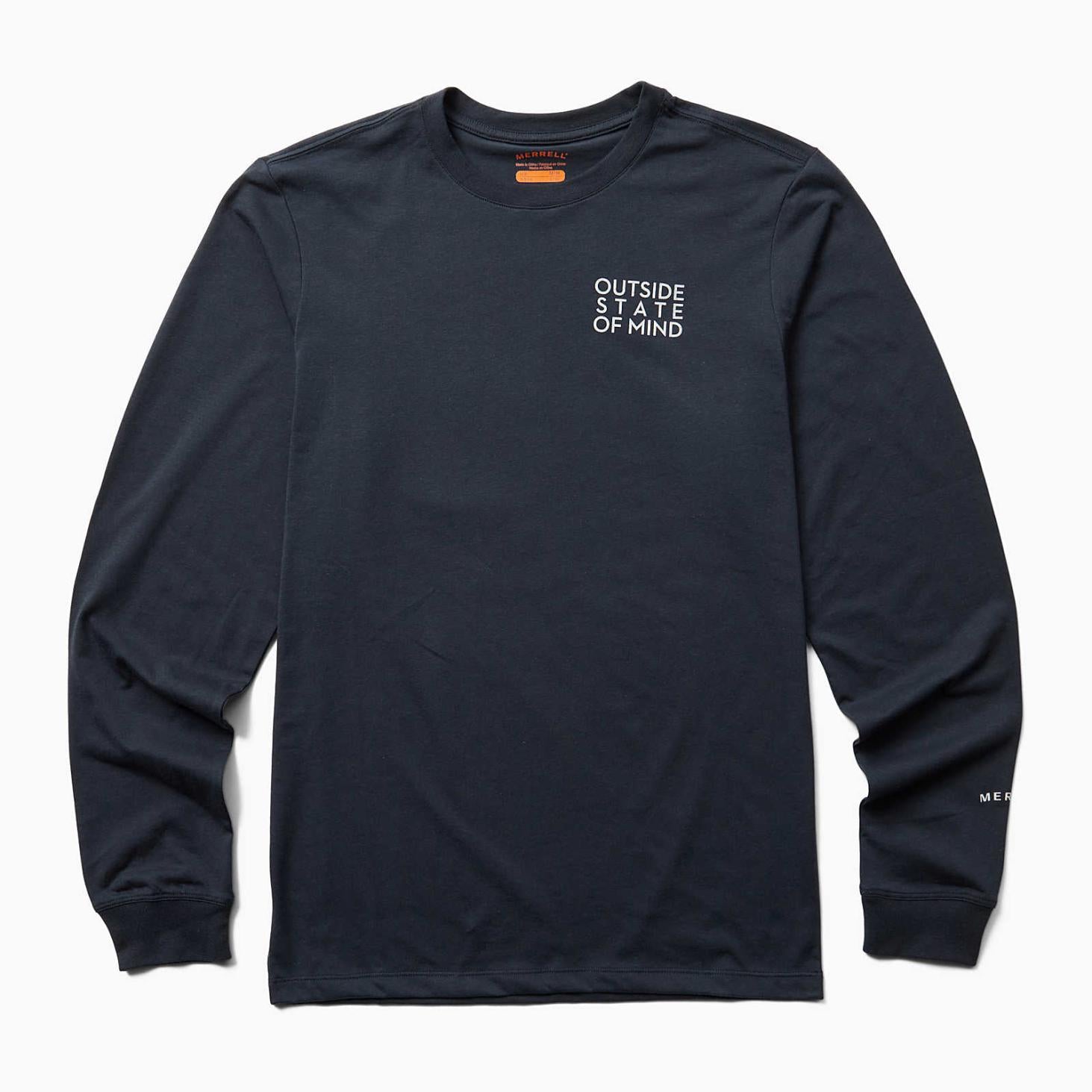 Merrell Mountain Layer Long Sleeve Tee Navy | Men Tops