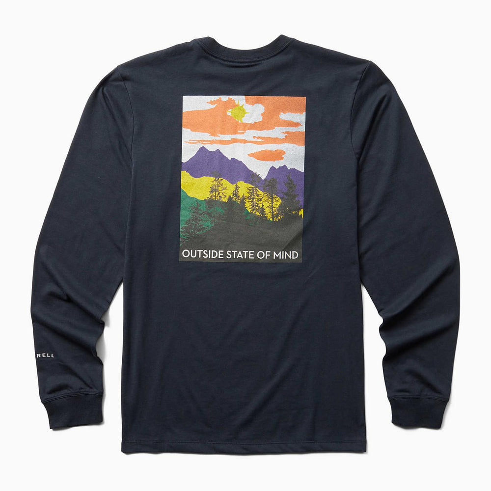 Merrell Mountain Layer Long Sleeve Tee Navy | Men Tops