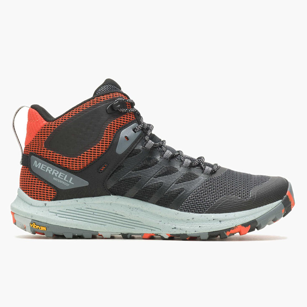 Merrell Nova 3 Mid Waterproof Black/tangerine | Men Boots