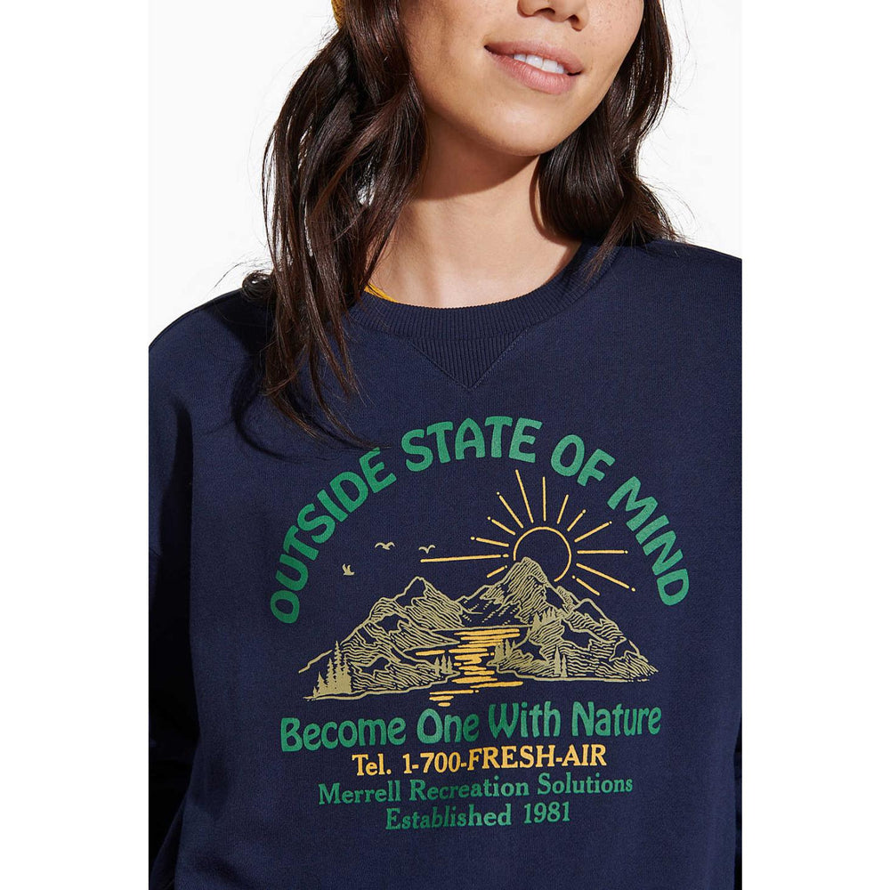 Merrell Outside State Of Mind Crew Navy | Women Tops