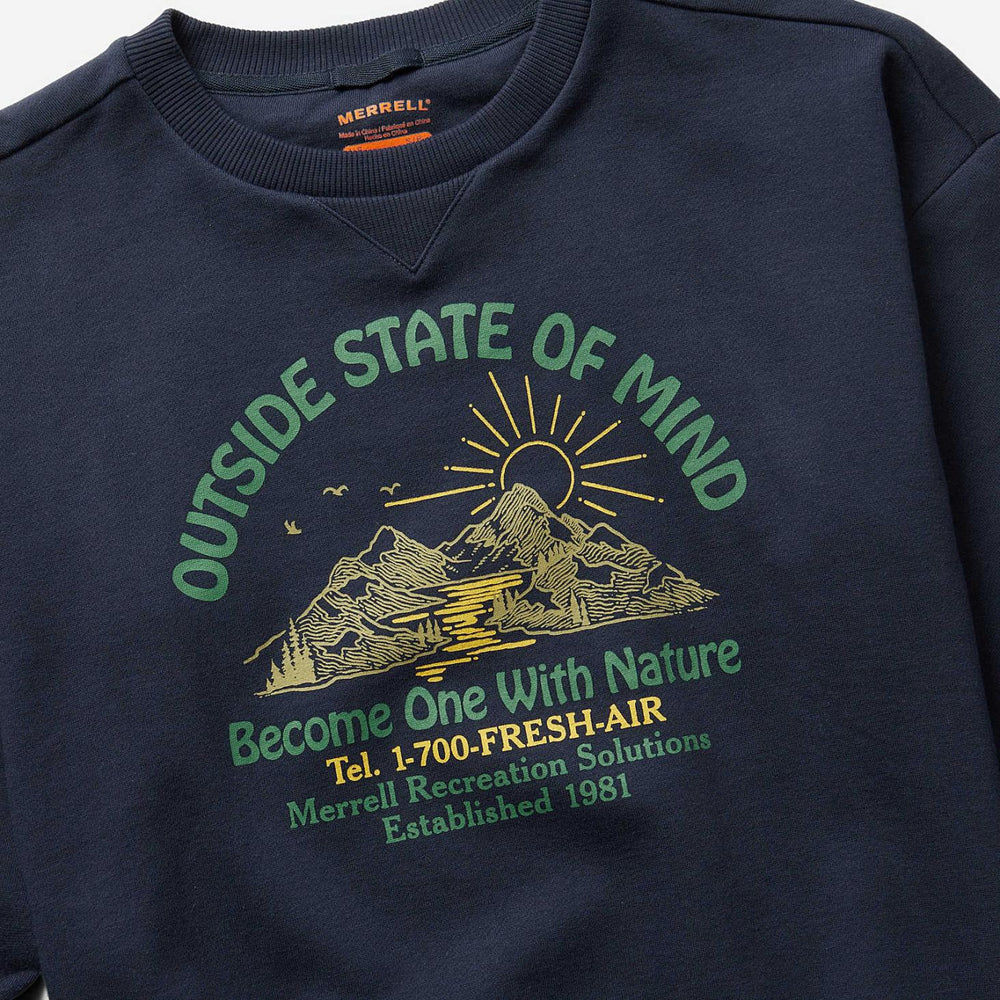 Merrell Outside State Of Mind Crew Navy | Women Tops