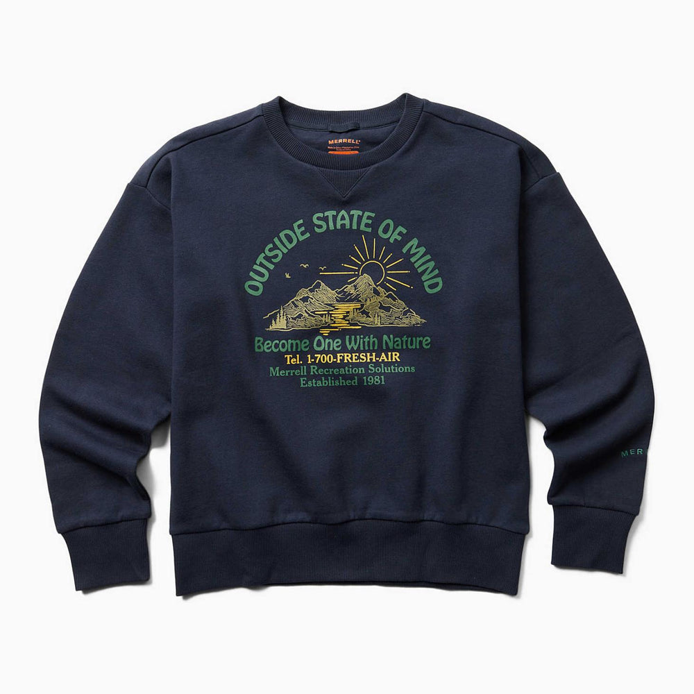 Merrell Outside State Of Mind Crew Navy | Women Tops