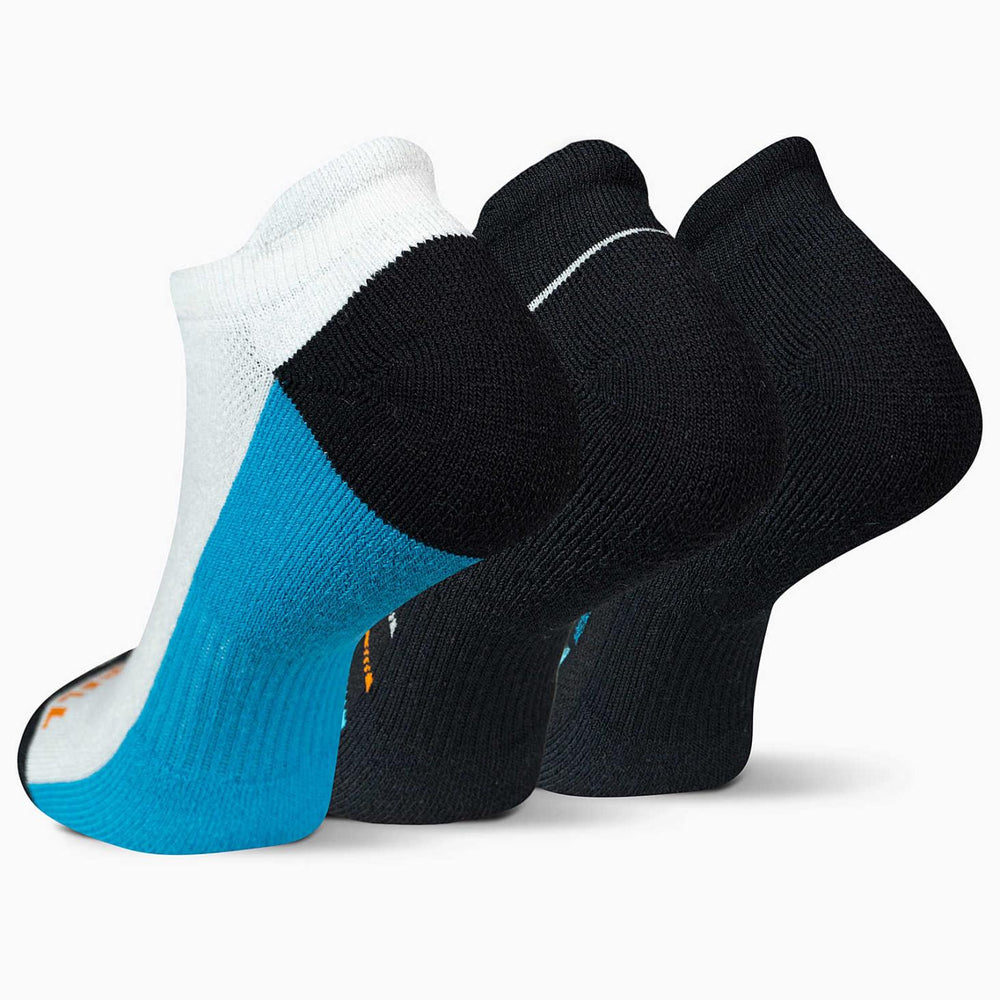 Merrell Recycled Everyday Tab Sock 3 Pack Blue Assorted | Women/Men Socks
