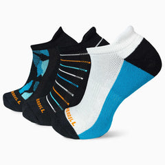 Merrell Recycled Everyday Tab Sock 3 Pack Blue Assorted | Women/Men Socks