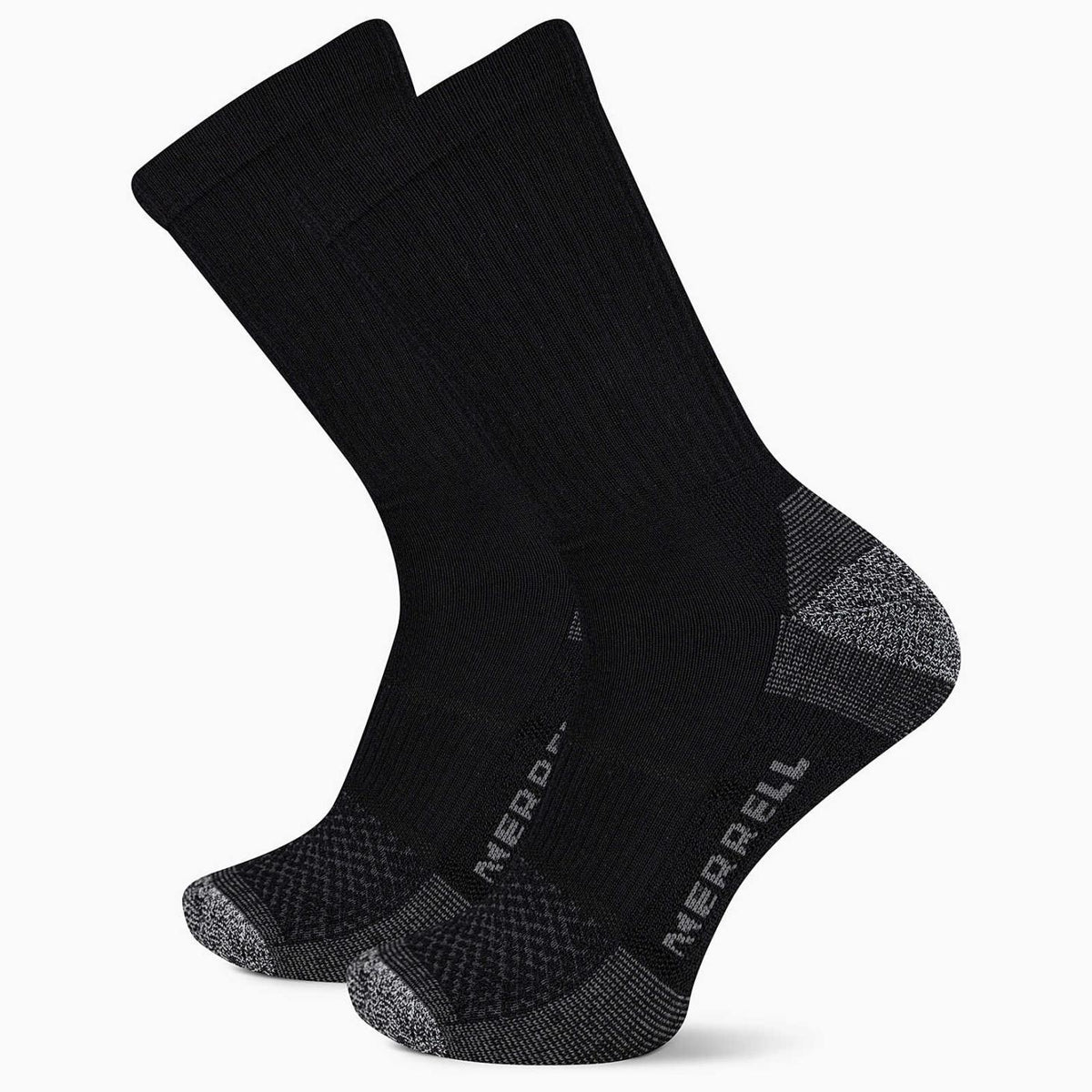 Merrell Rugged Steel Toe Crew Sock 2 Pack Black | Women/Men Socks