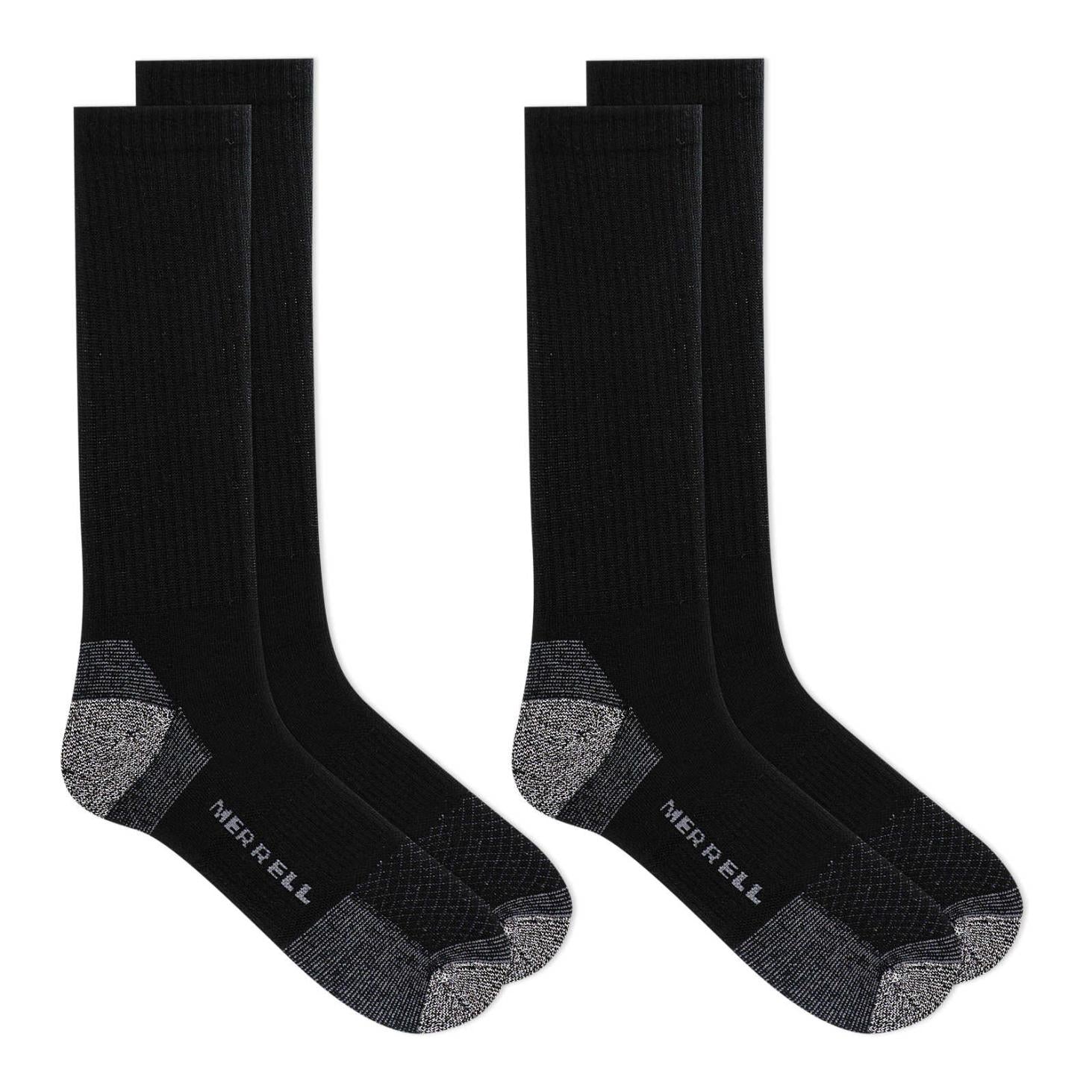 Merrell Rugged Steel Toe Crew Sock 2 Pack Black | Women/Men Socks