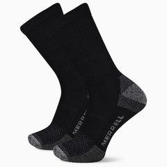 Merrell Rugged Steel Toe Crew Sock 2 Pack Black | Women/Men Socks