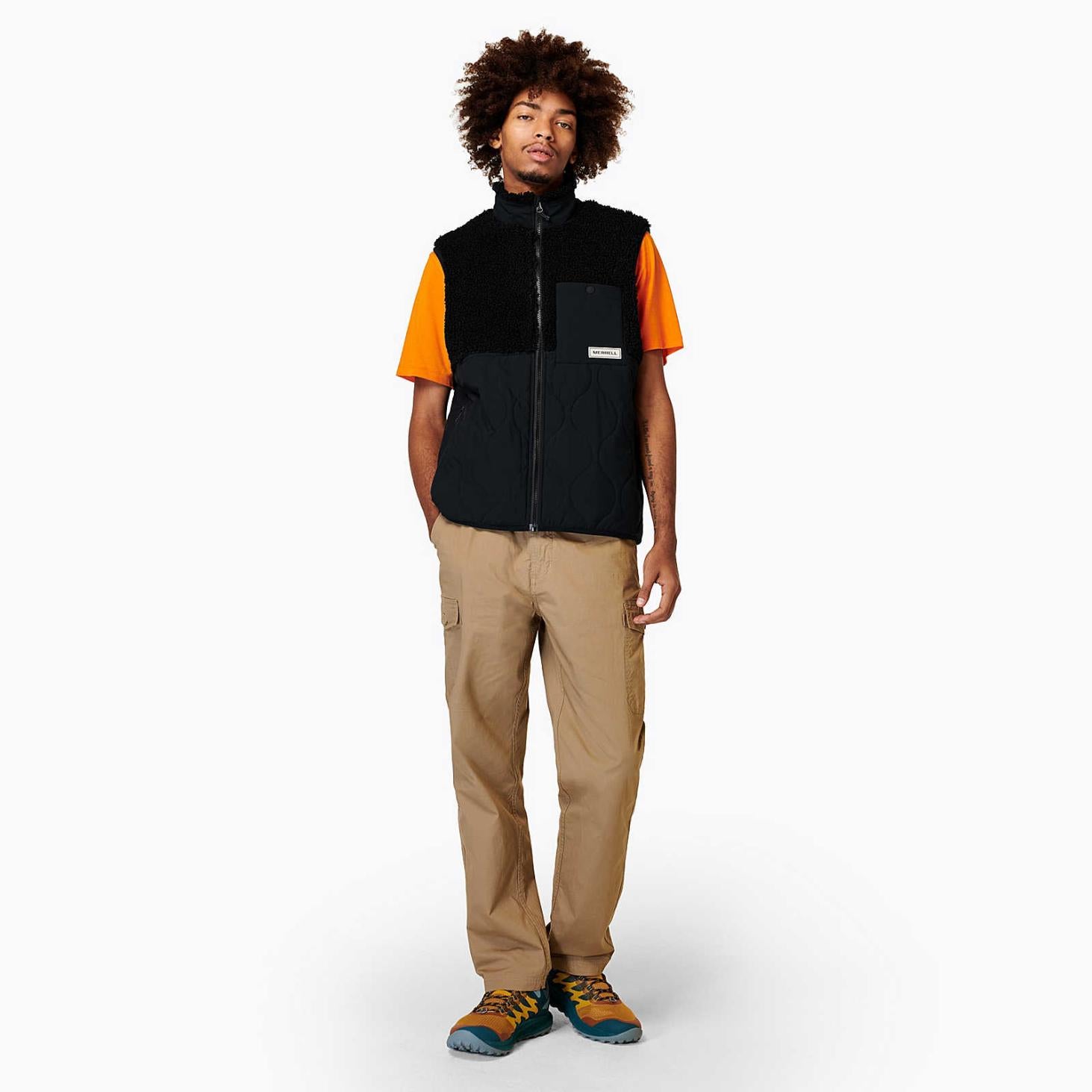 Merrell Sherpa Mixup Vest Black | Men Tops